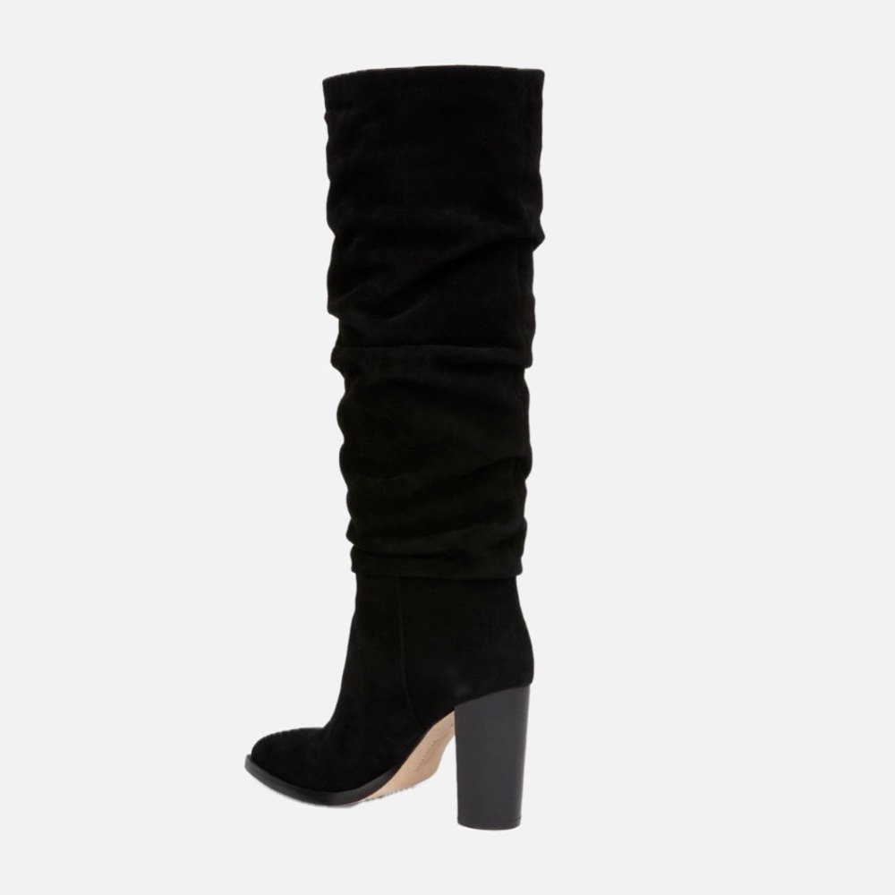 PAIGE Shiloh Slouch Elegant Black Knee-High Boots - Picture 4 of 7